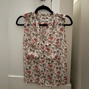 Mango Blouse Orange/Beige